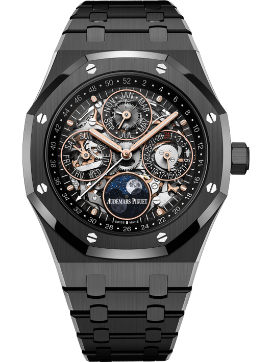 Audemars Piguet - Royal Oak - Perpetual Calendar and Moonphase - 41 MM - Black Ceramic - 26585CE.OO.1225CE.01  nyc watcher nyc watches