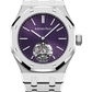 Audemars Piguet Royal Oak Selfwinding Flying Tourbillon 37 MM - Stainless Steel Bracelet - Plum Dial - 26660ST.OO.1356ST.01