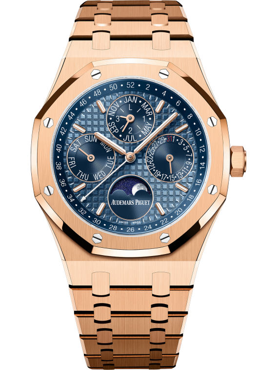 Audemars Piguet - Royal Oak - Perpetual Calendar and Moonphase  - 41 MM - Rose Gold - 26574OR.OO.1220OR.03 nyc watcher nyc watches