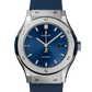 Hublot Classic Fusion Titanium  42 MM - Blue Rubber Strap  - Blue Dial - 542.NX.7170.RX