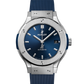Hublot Classic Fusion Titanium  38 MM - Blue Rubber Strap  - Blue Dial - 565.NX.7170.RX