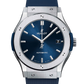 Hublot Classic Fusion Titanium Blue 45 MM - Blue Rubber Strap - Blue Dial - 511.NX.7170.RX