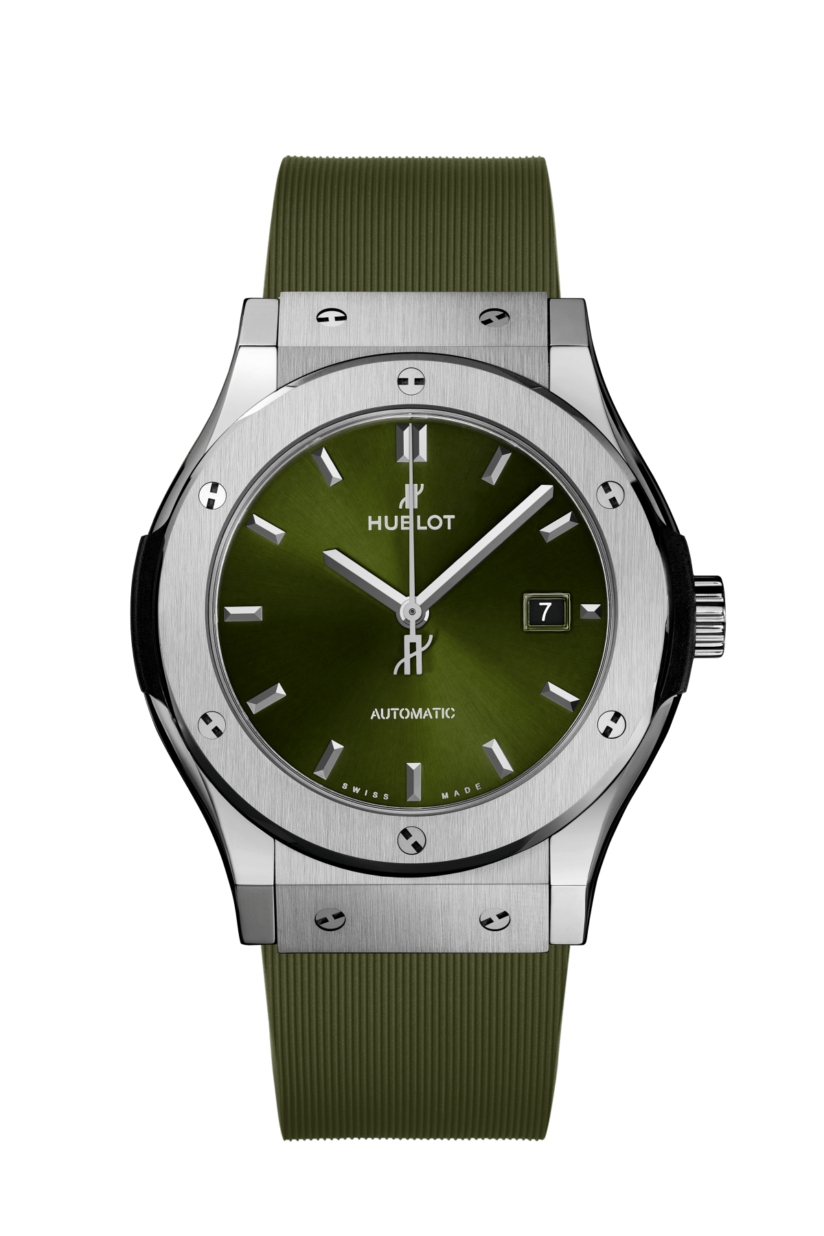 Hublot Classic Fusion Titanium Green 42 MM - Green Rubber Strap - Green Dial - 542.NX.8970.RX