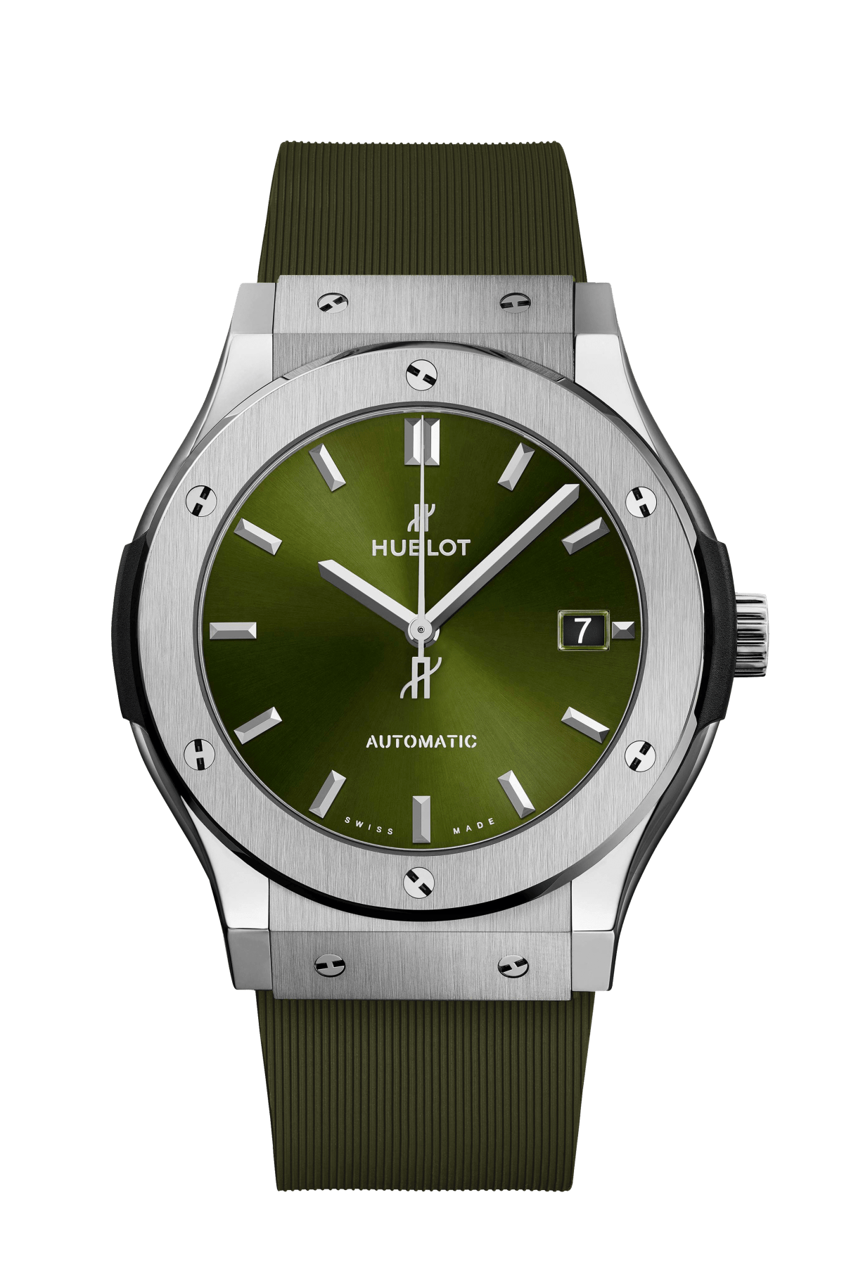 Hublot Classic Fusion Titanium Green 45 MM - Green Rubber Strap - Green Dial - 511.NX.8970.RX