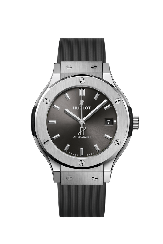 Hublot Classic Fusion Racing Grey Titanium 38 MM - Grey Rubber Strap - Grey Dial - 565.NX.7071.RX