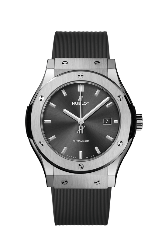 Hublot Classic Fusion Racing Grey Titanium 42 MM - Grey Rubber Strap - Grey Dial - 542.NX.7071.RX