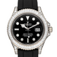 Rolex White Gold Yacht-Master Watch - 42 MM - Oysterflex Strap - Black Dial - 226679TBR