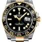 Rolex Two Tone GMT-Master II  Watch - 40 MM - Oyster Bracelet - Black Dial - 116713LN-0001
