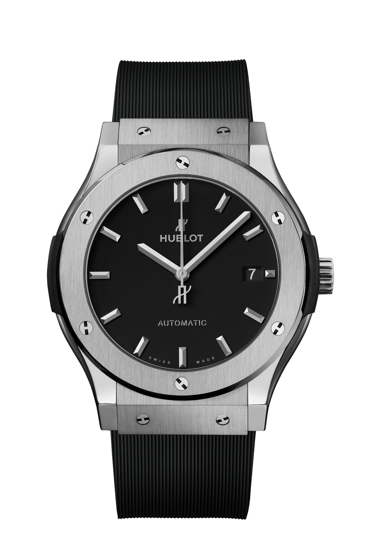 Hublot Classic Fusion Titanium  45 MM - Black Rubber Strap - Black Dial - 511.NX.1171.RX