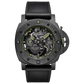 Panerai Submersible S Carbotech™ 47 MM - Black Leather Strap - Black Skeleton Dial - PAM01283