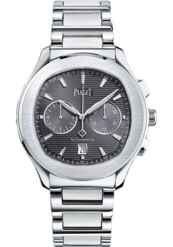 Piaget Polo Chronograph - Stainless Steel 42 MM - Stainless Steel Bracelet - Grey Dial - Stainless Steel Bezel - G0A42005