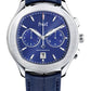 Piaget Polo Chronograph - Stainless Steel  42 MM - Blue Leather Strap - Blue Dial - Stainless Steel Bezel - G0A43002