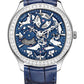 Piaget Polo - White Gold Diamond 42 MM - Blue Leather Strap - Skeleton Dial - Diamond Bezel - G0A46010