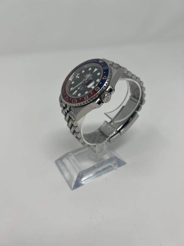 Rolex Stainless Steel GMT-Master II Watch - 40 MM - Jubilee Bracelet - Black Dial - 126710BLRO j