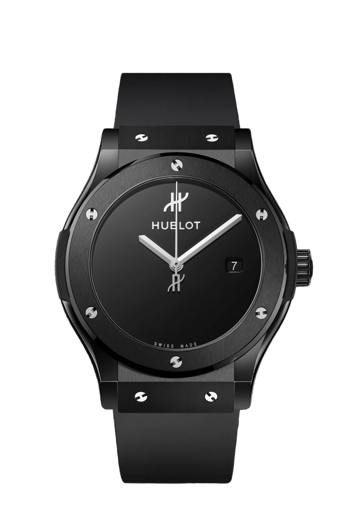 Hublot Classic Fusion Black Ceramic 42 MM - Black Rubber Strap - Black Dial - 542.CX.1270.RX.MDM