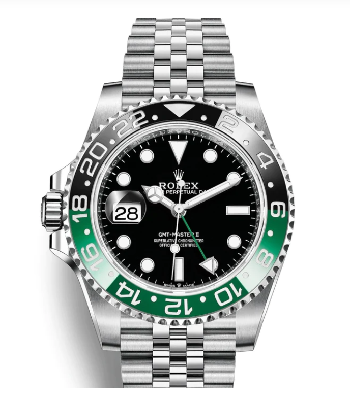 Rolex Sprite Stainless Steel GMT-Master II Watch - 40 MM - Jubilee Bracelet - Black Dial - 126720VTNR