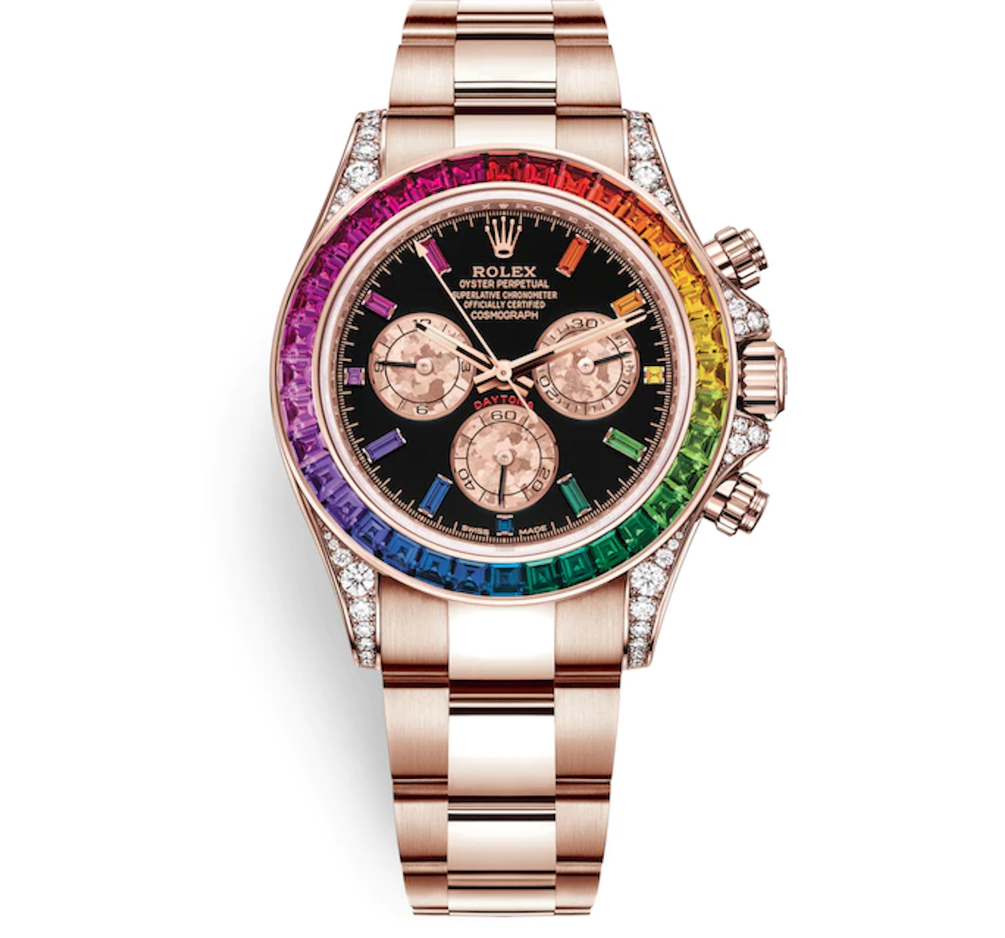    Rolex Rainbow Everose Gold Daytona Watch - 40 MM - Oyster Bracelet -  Rainbow Black/MOP Dial Dial - 116595RBOW-0001