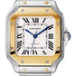 Cartier Santos de Cartier Stainless Steel 35.1 MM (Medium Model) - Stainless Steel Bracelet - White Dial - W2SA0016