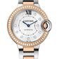 Cartier Ballon Bleu Stainless Steel And Rose Gold  33 MM - Stainless Steel And Rose Gold Bracelet - White Diamond Dial - W3BB0023