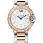 Cartier Ballon Bleu Rose Gold and Stainless Steel 28 MM - Rose Gold and Stainless Steel Bracelet - White Diamond Dial - W3BB0025