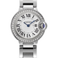 Cartier Ballon Bleu Stainless Steel 28 MM - Stainless Steel Bracelet - White Dial - W4BB0015