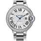 Cartier Ballon Bleu Stainless Steel Diamond 33 MM - Stainless Steel Bracelet - White Dial - W4BB0023