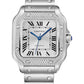Cartier Santos de Cartier Stainless Steel 35.1 MM (Medium Model) - Stainless Steel Bracelet - White Dial - W4SA0005