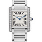 Cartier Tank Stainless Steel (Medium Model) 30 MM - Stainless Steel Bracelet - Stainless Steel Diamond Bezel - White Dial - W4TA0009