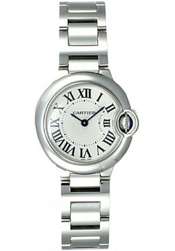 Cartier Ballon Bleu Stainless Steel 28 MM - Stainless Steel Bracelet - White Dial - W69010Z4