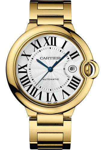 Cartier Ballon Bleu Yellow Gold 42 MM - Yellow Gold Bracelet - White Dial - WGBB0023