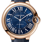 Cartier Ballon Bleu Rose Gold 42 MM - Blue Leather Strap - Blue Dial - WGBB0036