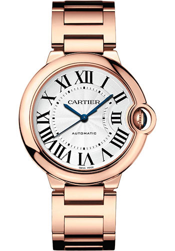 Cartier Ballon Bleu Rose Gold 36 MM - Rose Gold Bracelet - White Dial - WGBB0043