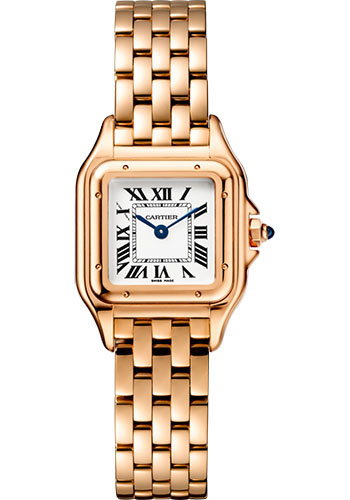 Cartier Panthére De Cartier Rose Gold (Small Model) 23 MM - Rose Gold Bracelet - Rose Gold Bezel - White Dial - WGPN0006