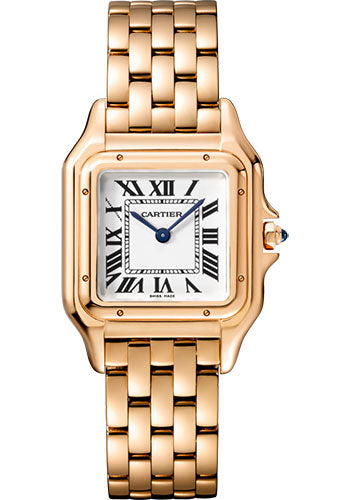 Cartier Panthére De Cartier Rose Gold (Medium Model) 29 MM - Rose Gold Bracelet - Rose Gold Bezel - White Dial - WGPN0007