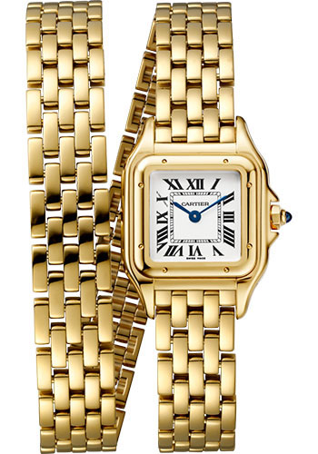 Cartier Panthére De Cartier Yellow Gold (Small Model) 23 MM - Yellow Gold Bracelet - Yellow Gold Bezel - White Dial - WGPN0013