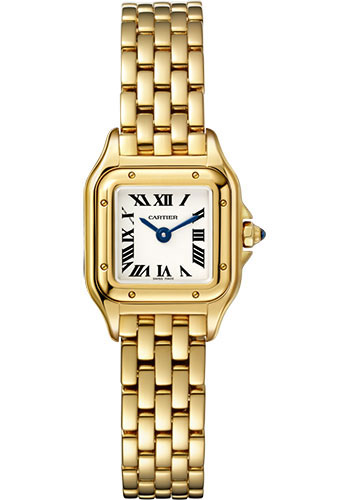 Cartier Panthére De Cartier Yellow Gold (Mini Model) 25 MM - Yellow Gold Bracelet - Yellow Gold Bezel - White Dial - WGPN0016