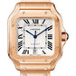 Cartier Santos de Cartier Rose Gold 39.8 MM (Large Model) - Rose Gold Bracelet - White Dial - WGSA0018