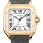 Cartier Santos de Cartier Rose Gold 39.8 MM (Large Model) - Grey Leather Strap - White Dial - WGSA0019