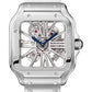 Cartier Santos de Cartier Stainless Steel 39.8 MM (Large Model) - Stainless Steel Bracelet - Skeleton Dial - WHSA0015