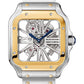 Cartier Santos de Cartier Stainless Steel 39.7 MM (Large Model) - Stainless Steel Bracelet - Skeleton Dial - WHSA0019