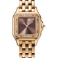 Cartier Panthére De Cartier Rose Gold (Small Model) 22 MM - Rose Gold Bracelet - Rose Gold Diamond Bezel - Golden Brown Dial - WJPN0035