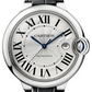 Cartier Ballon Bleu Stainless Steel 42 MM - Black Leather Strap - White Dial - WSBB0026