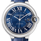 Cartier Ballon Bleu Stainless Steel 42 MM - Blue Leather Strap - Blue Dial - WSBB0027
