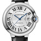 Cartier Ballon Bleu Stainless Steel 40 MM - Black Leather Strap - White Dial - WSBB0039