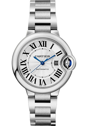 Cartier Ballon bleu Stainless Steel 33 MM - Stainless Steel Bracelet - White Dial - WSBB0044