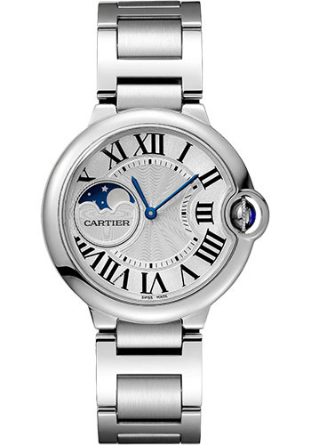 Cartier Ballon Bleu Stainless Steel 37 MM - Stainless Steel Bracelet - White Dial - WSBB0050