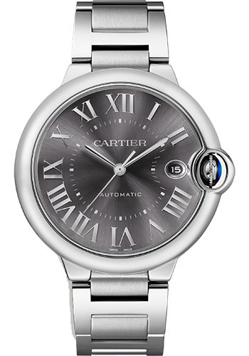 Cartier Ballon Bleu Stainless Steel 40 MM - Stainless Steel Bracelet - Dark Grey Sunray Dial - WSBB0060