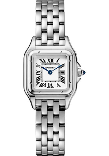 Cartier Panthére De Cartier Stainless Steel (Small Model) 22 MM - Stainless Steel Bracelet - Stainless Steel Bezel - White Dial - WSPN0006