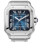 Cartier Santos de Cartier Stainless Steel 39.8 MM (Large Model) - Stainless Steel Bracelet - Blue Dial - WSSA0030