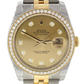 Rolex Yellow Gold And Stainless Steel Datejust - 36 MM - Jubilee Bracelet - Diamond Bezel - Champagne Diamond Dial - 116233